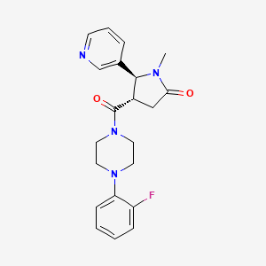 (4S,5S)-4-[4-(2-fluorophenyl)piperazine-1-carbonyl]-1-methyl-5-pyridin-3-ylpyrrolidin-2-one