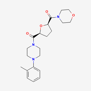 [4-(2-methylphenyl)piperazin-1-yl]-[(2S,5R)-5-(morpholine-4-carbonyl)oxolan-2-yl]methanone