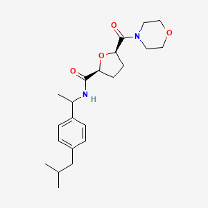 (2S,5R)-N-[1-[4-(2-methylpropyl)phenyl]ethyl]-5-(morpholine-4-carbonyl)oxolane-2-carboxamide