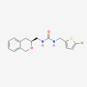 molecular formula C16H17BrN2O2S B7341964 1-[(5-bromothiophen-2-yl)methyl]-3-[[(3S)-3,4-dihydro-1H-isochromen-3-yl]methyl]urea 