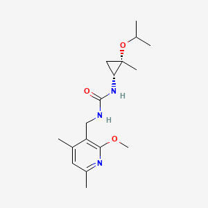 1-[(2-methoxy-4,6-dimethylpyridin-3-yl)methyl]-3-[(1R,2S)-2-methyl-2-propan-2-yloxycyclopropyl]urea