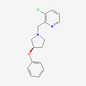 3-chloro-2-[[(3R)-3-phenoxypyrrolidin-1-yl]methyl]pyridine