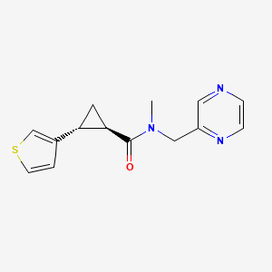 (1R,2R)-N-methyl-N-(pyrazin-2-ylmethyl)-2-thiophen-3-ylcyclopropane-1-carboxamide