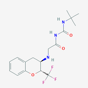 N-(tert-butylcarbamoyl)-2-[[(2R,3R)-2-(trifluoromethyl)-3,4-dihydro-2H-chromen-3-yl]amino]acetamide