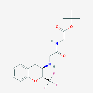 tert-butyl 2-[[2-[[(2R,3R)-2-(trifluoromethyl)-3,4-dihydro-2H-chromen-3-yl]amino]acetyl]amino]acetate