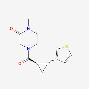 1-methyl-4-[(1R,2R)-2-thiophen-3-ylcyclopropanecarbonyl]piperazin-2-one