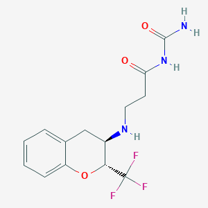 N-carbamoyl-3-[[(2R,3R)-2-(trifluoromethyl)-3,4-dihydro-2H-chromen-3-yl]amino]propanamide