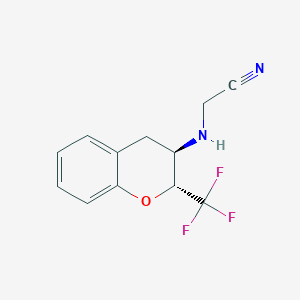 molecular formula C12H11F3N2O B7342268 2-[[(2R,3R)-2-(trifluoromethyl)-3,4-dihydro-2H-chromen-3-yl]amino]acetonitrile 