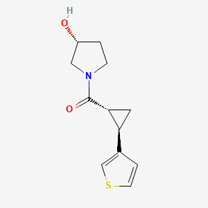 [(3R)-3-hydroxypyrrolidin-1-yl]-[(1R,2R)-2-thiophen-3-ylcyclopropyl]methanone