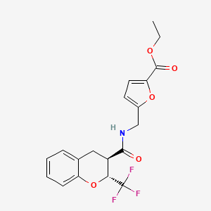 ethyl 5-[[[(2R,3R)-2-(trifluoromethyl)-3,4-dihydro-2H-chromene-3-carbonyl]amino]methyl]furan-2-carboxylate