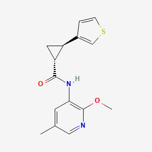 (1R,2R)-N-(2-methoxy-5-methylpyridin-3-yl)-2-thiophen-3-ylcyclopropane-1-carboxamide