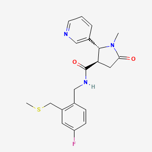 (2R,3R)-N-[[4-fluoro-2-(methylsulfanylmethyl)phenyl]methyl]-1-methyl-5-oxo-2-pyridin-3-ylpyrrolidine-3-carboxamide