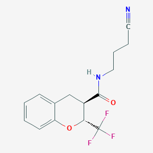 (2R,3R)-N-(3-cyanopropyl)-2-(trifluoromethyl)-3,4-dihydro-2H-chromene-3-carboxamide