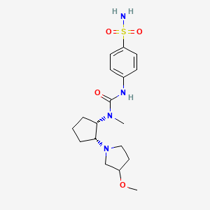 1-[(1S,2R)-2-(3-methoxypyrrolidin-1-yl)cyclopentyl]-1-methyl-3-(4-sulfamoylphenyl)urea