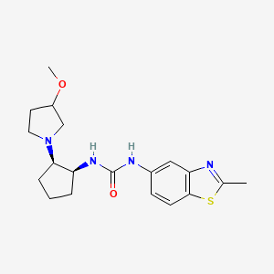 1-[(1S,2R)-2-(3-methoxypyrrolidin-1-yl)cyclopentyl]-3-(2-methyl-1,3-benzothiazol-5-yl)urea