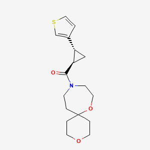 3,7-dioxa-10-azaspiro[5.6]dodecan-10-yl-[(1R,2R)-2-thiophen-3-ylcyclopropyl]methanone