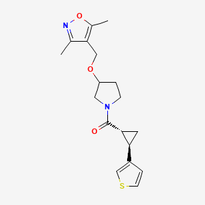 [3-[(3,5-dimethyl-1,2-oxazol-4-yl)methoxy]pyrrolidin-1-yl]-[(1R,2R)-2-thiophen-3-ylcyclopropyl]methanone