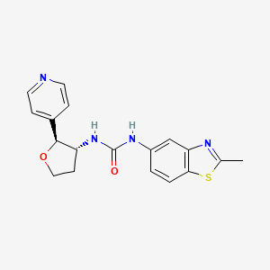 1-(2-methyl-1,3-benzothiazol-5-yl)-3-[(2S,3R)-2-pyridin-4-yloxolan-3-yl]urea