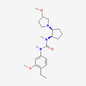 3-(4-ethyl-3-methoxyphenyl)-1-[(1R,2S)-2-(3-methoxypyrrolidin-1-yl)cyclopentyl]-1-methylurea