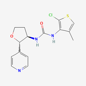 1-(2-chloro-4-methylthiophen-3-yl)-3-[(2S,3R)-2-pyridin-4-yloxolan-3-yl]urea