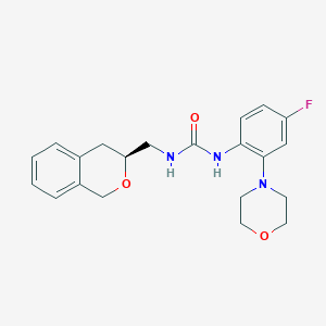 1-[[(3S)-3,4-dihydro-1H-isochromen-3-yl]methyl]-3-(4-fluoro-2-morpholin-4-ylphenyl)urea