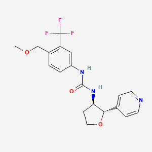 1-[4-(methoxymethyl)-3-(trifluoromethyl)phenyl]-3-[(2S,3R)-2-pyridin-4-yloxolan-3-yl]urea