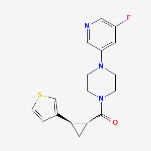 [4-(5-fluoropyridin-3-yl)piperazin-1-yl]-[(1R,2R)-2-thiophen-3-ylcyclopropyl]methanone