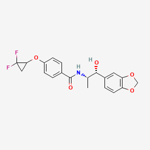 N-[(1R,2S)-1-(1,3-benzodioxol-5-yl)-1-hydroxypropan-2-yl]-4-(2,2-difluorocyclopropyl)oxybenzamide