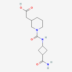 2-[1-[(3-Carbamoylcyclobutyl)carbamoyl]piperidin-3-yl]acetic acid