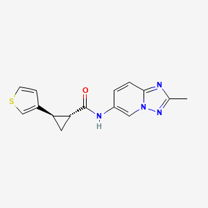 (1R,2R)-N-(2-methyl-[1,2,4]triazolo[1,5-a]pyridin-6-yl)-2-thiophen-3-ylcyclopropane-1-carboxamide