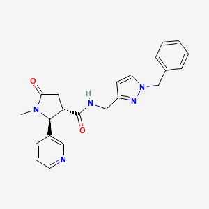 (2S,3S)-N-[(1-benzylpyrazol-3-yl)methyl]-1-methyl-5-oxo-2-pyridin-3-ylpyrrolidine-3-carboxamide