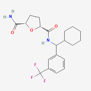 (2R,5S)-2-N-[cyclohexyl-[3-(trifluoromethyl)phenyl]methyl]oxolane-2,5-dicarboxamide