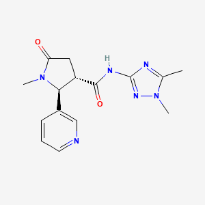 (2S,3S)-N-(1,5-dimethyl-1,2,4-triazol-3-yl)-1-methyl-5-oxo-2-pyridin-3-ylpyrrolidine-3-carboxamide