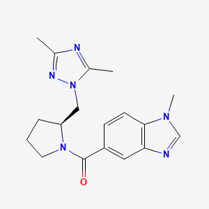 [(2S)-2-[(3,5-dimethyl-1,2,4-triazol-1-yl)methyl]pyrrolidin-1-yl]-(1-methylbenzimidazol-5-yl)methanone