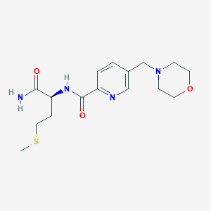 N-[(2S)-1-amino-4-methylsulfanyl-1-oxobutan-2-yl]-5-(morpholin-4-ylmethyl)pyridine-2-carboxamide