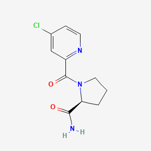 (2S)-1-(4-chloropyridine-2-carbonyl)pyrrolidine-2-carboxamide