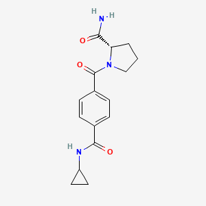 (2S)-1-[4-(cyclopropylcarbamoyl)benzoyl]pyrrolidine-2-carboxamide