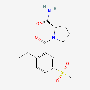 (2S)-1-(2-ethyl-5-methylsulfonylbenzoyl)pyrrolidine-2-carboxamide