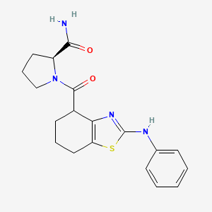 (2S)-1-(2-anilino-4,5,6,7-tetrahydro-1,3-benzothiazole-4-carbonyl)pyrrolidine-2-carboxamide