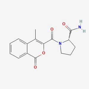 (2S)-1-(4-methyl-1-oxoisochromene-3-carbonyl)pyrrolidine-2-carboxamide