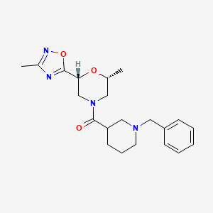 (1-benzylpiperidin-3-yl)-[(2R,6R)-2-methyl-6-(3-methyl-1,2,4-oxadiazol-5-yl)morpholin-4-yl]methanone