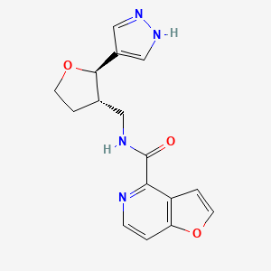 N-[[(2R,3S)-2-(1H-pyrazol-4-yl)oxolan-3-yl]methyl]furo[3,2-c]pyridine-4-carboxamide