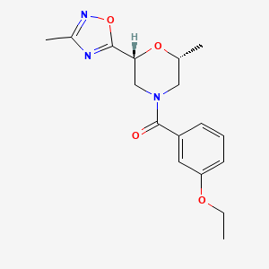 (3-ethoxyphenyl)-[(2R,6R)-2-methyl-6-(3-methyl-1,2,4-oxadiazol-5-yl)morpholin-4-yl]methanone