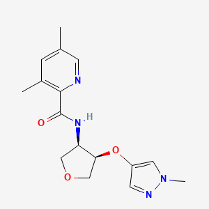 3,5-dimethyl-N-[(3R,4R)-4-(1-methylpyrazol-4-yl)oxyoxolan-3-yl]pyridine-2-carboxamide