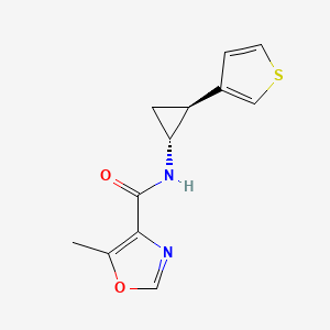 5-methyl-N-[(1R,2S)-2-thiophen-3-ylcyclopropyl]-1,3-oxazole-4-carboxamide