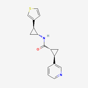 (1R,2R)-2-pyridin-3-yl-N-[(1R,2S)-2-thiophen-3-ylcyclopropyl]cyclopropane-1-carboxamide