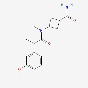 3-[2-(3-Methoxyphenyl)propanoyl-methylamino]cyclobutane-1-carboxamide