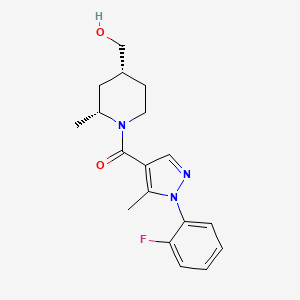 [1-(2-fluorophenyl)-5-methylpyrazol-4-yl]-[(2R,4R)-4-(hydroxymethyl)-2-methylpiperidin-1-yl]methanone