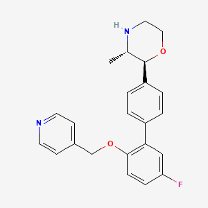 (2S,3S)-2-[4-[5-fluoro-2-(pyridin-4-ylmethoxy)phenyl]phenyl]-3-methylmorpholine