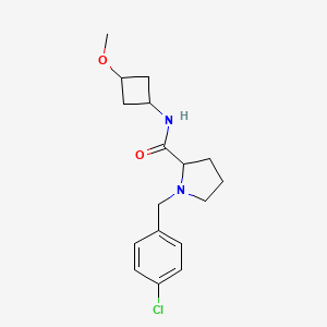 1-[(4-chlorophenyl)methyl]-N-(3-methoxycyclobutyl)pyrrolidine-2-carboxamide